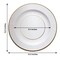 WHITE GOLD 25 Round 13" PAPER CHARGER PLATES Metallic Rim Party Events Tableware